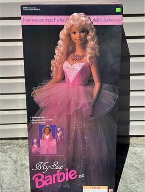 Vintage 1992 My Size Barbie Doll 3' Pink Ballerina First Release Never Removed